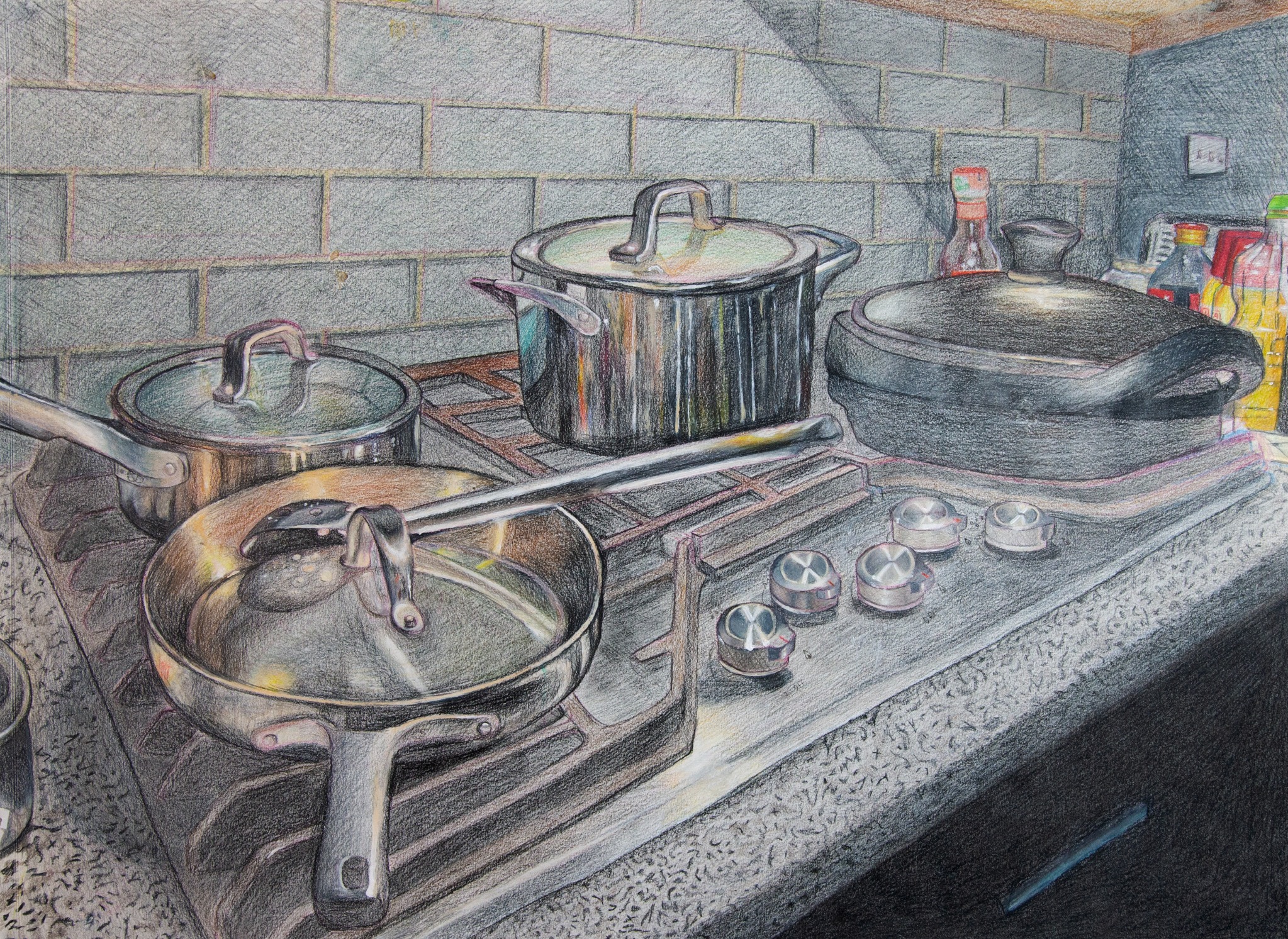 Student artwork from a ZAC ART LAB class