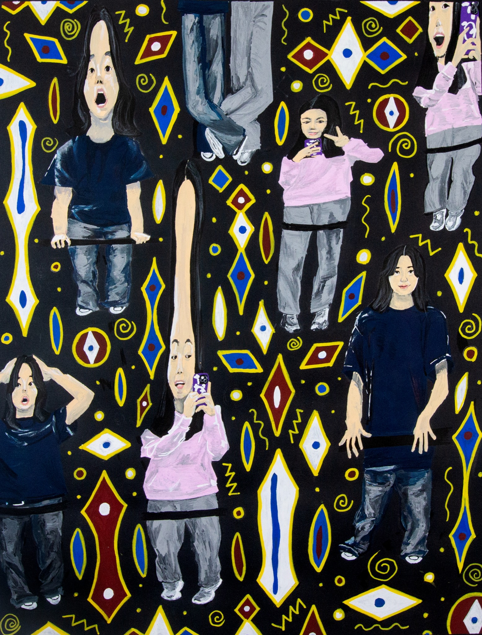 Student artwork from a ZAC ART LAB class